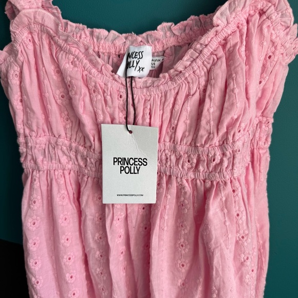 NWT Princess Polly Carlita Mini Dress Pink Us 6 cotton - Picture 5 of 15